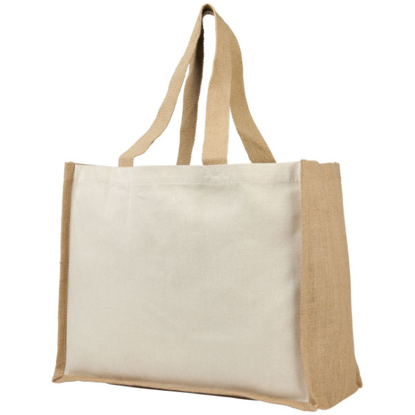 Varai 340 g/m² canvas en jute boodschappentas Varai 340 g/m² canvas en jute boodschappentas