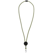 Hagen tweekleurige lanyard met verschuifbare schijf Hagen tweekleurige lanyard met verschuifbare schijf