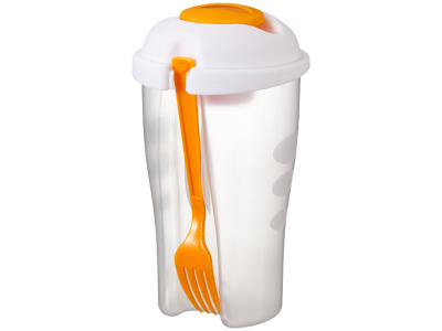 Shakey saladeset met vork en dressing bakje Shakey saladeset met vork en dressing bakje