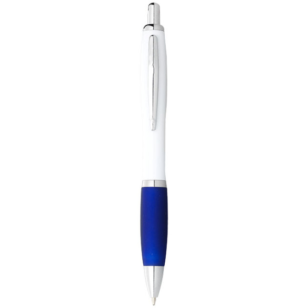 Nash balpen met witte houder en gekleurde grip Nash balpen met witte houder en gekleurde grip