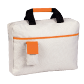 Documententas grijs met gekleurde pocket en accenten polyester 600D Documententas grijs met gekleurde pocket en accenten polyester 600D