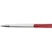 Plastic ballpen with coloured clip Plastic ballpen with coloured clip