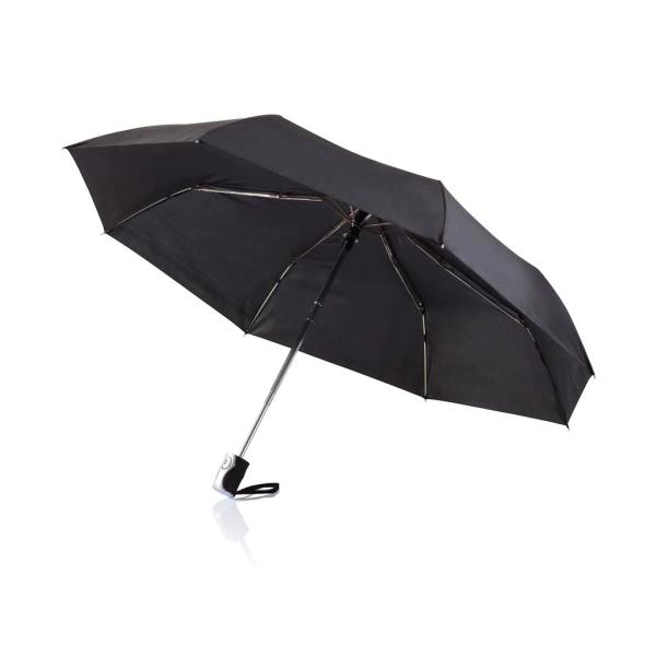 Deluxe 21,5” 2-in-1 automatische paraplu, zwart Deluxe 21,5” 2-in-1 automatische paraplu, zwart