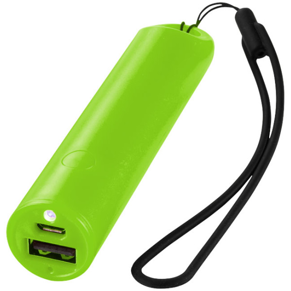 Beam powerbank met draagkoort en licht 2200 mAh Beam powerbank met draagkoort en licht 2200 mAh
