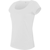 Dames-t-shirt korte mouwen met boothals Dames-t-shirt korte mouwen met boothals