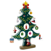 WOODTREE - Houten kerstboom met decoratie WOODTREE - Houten kerstboom met decoratie