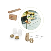 Tuinset met twee tapas glazen Tuinset met twee tapas glazen