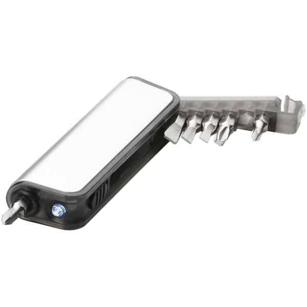Reno mini gereedschapsset met 7 functies en LED-zaklamp Reno mini gereedschapsset met 7 functies en LED-zaklamp
