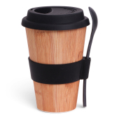 SENZA Bamboo Cup with Spoon Anthracite SENZA Bamboo Cup with Spoon Anthracite