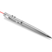 Balpen, met LED lampje/laserpointer in houten box. Balpen, met LED lampje/laserpointer in houten box.