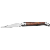 Steel and wood pocket knife Steel and wood pocket knife