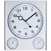 Wandklok met thermometer en hygrometer Wandklok met thermometer en hygrometer