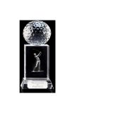 Golf Trophie Mercury Golfer Optical Crystal 12.25cm Golf Trophie Mercury Golfer Optical Crystal 12.25cm